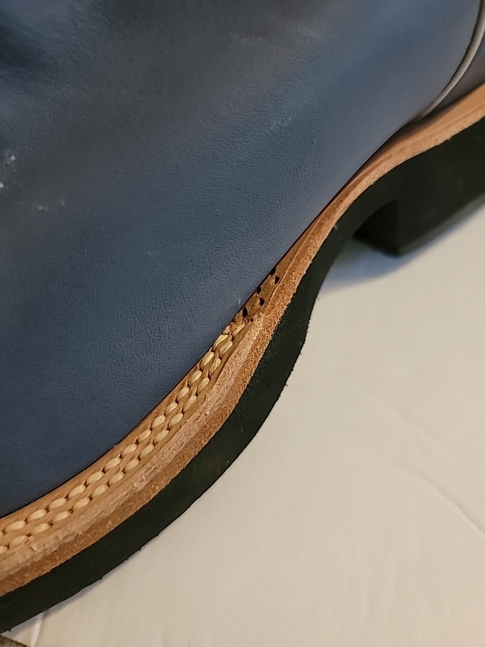 Justin L5026 Women's Cowboy Boots, Size 7.5, Blue and Ivory with Embroidery NWT - Picture 8 of 10